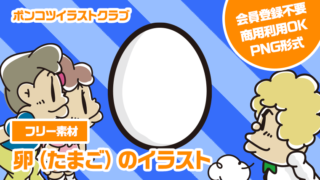 【フリー素材】卵（たまご）のイラスト