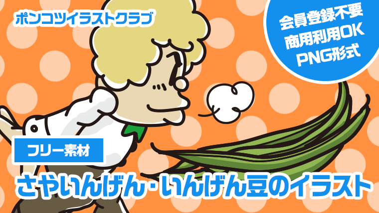 【フリー素材】さやいんげん・いんげん豆のイラスト