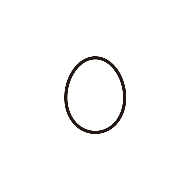 卵（たまご）のイラスト【線のみ】透過PNG