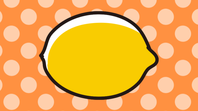 レモンのイラスト【色、背景あり】PNG