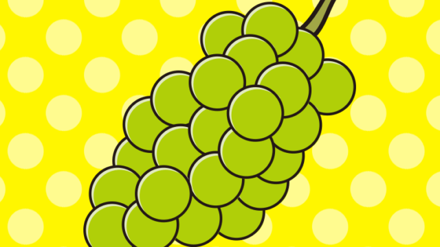 マスカットのイラスト【色、背景あり】PNG