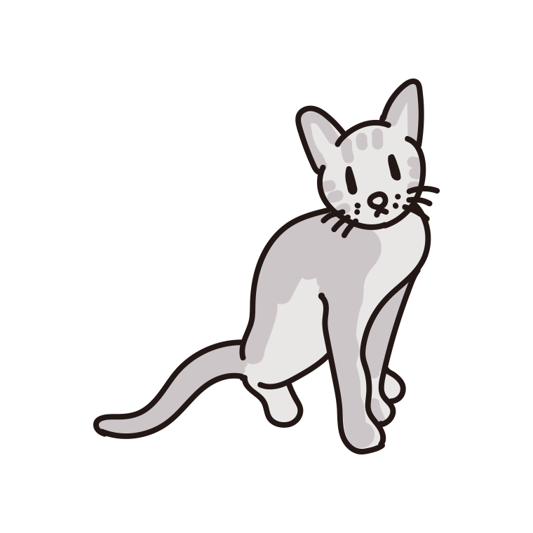 猫（シンガプーラ）のイラスト【色あり、背景なし】透過PNG