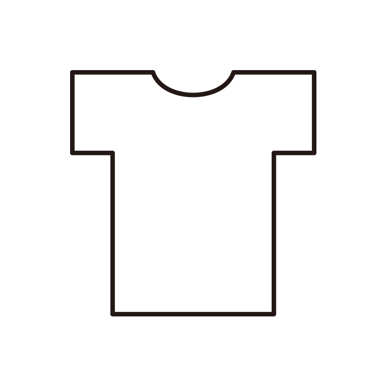 Tシャツのイラスト【線のみ】透過PNG