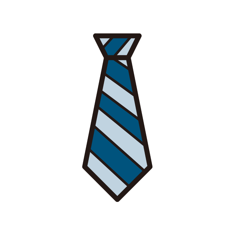 ネクタイのイラスト【色あり、背景なし】透過PNG