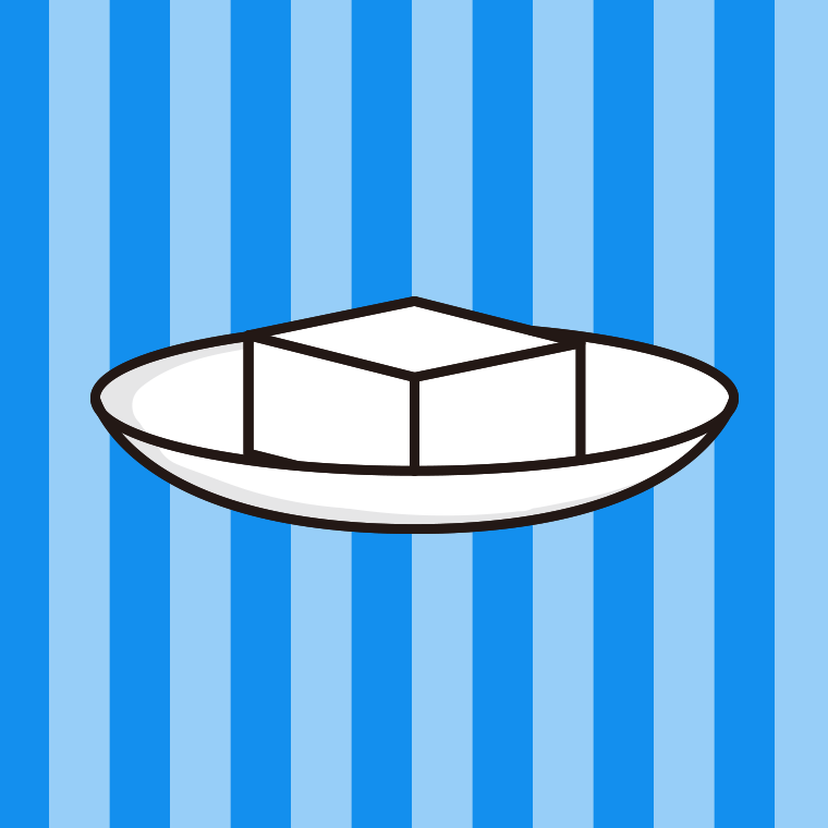 豆腐のイラスト【色、背景あり】PNG