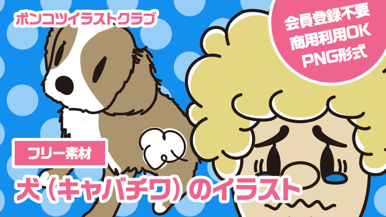 【フリー素材】犬（キャバチワ）のイラスト