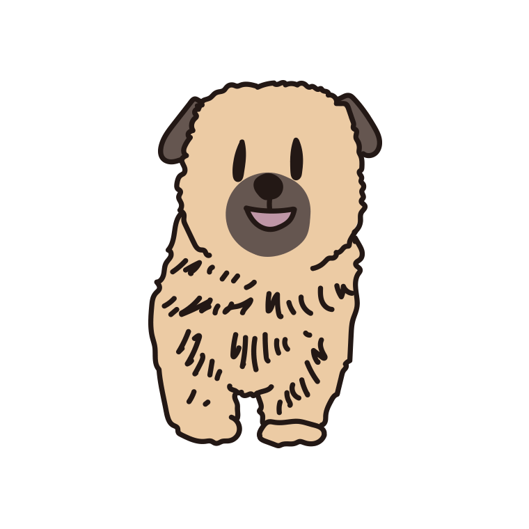 犬（シーポメ）のイラスト【色あり、背景なし】透過PNG