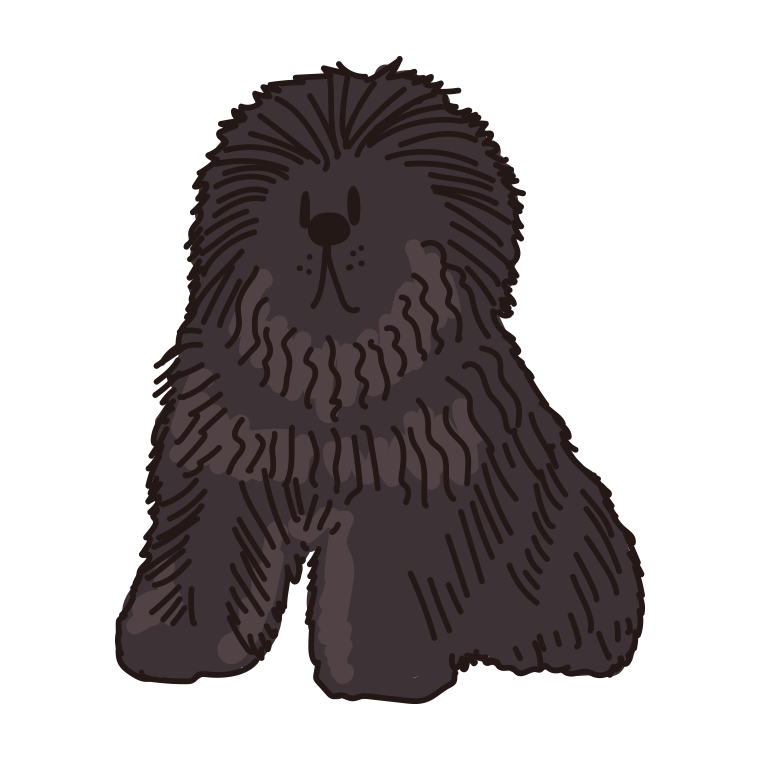 犬（チベタンマスティフ）のイラスト【色あり、背景なし】透過PNG