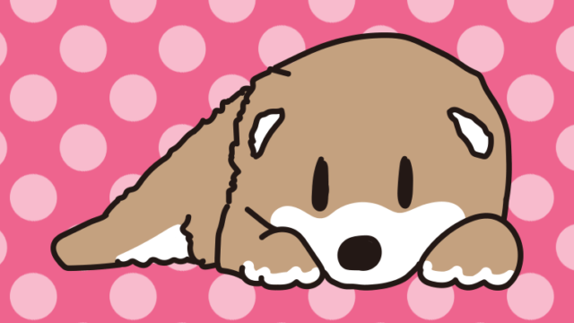 犬（小豆柴）のイラスト【色、背景あり】PNG