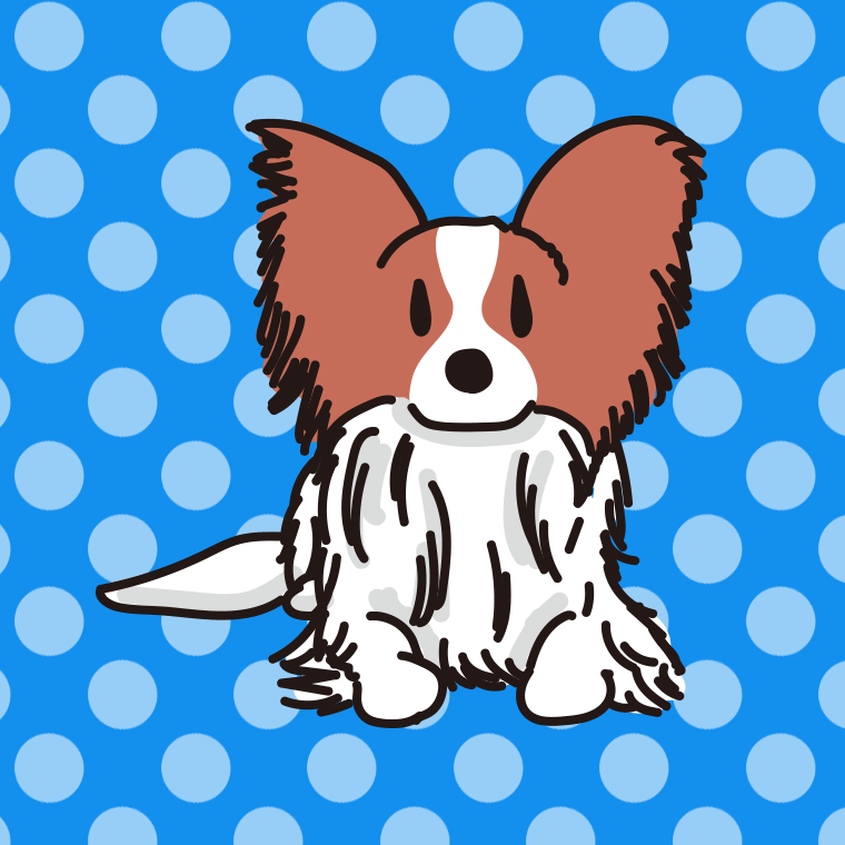 犬（パピチワ）のイラスト【色、背景あり】PNG