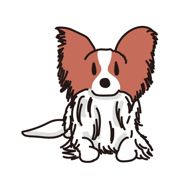 犬（パピチワ）のイラスト【色あり、背景なし】透過PNG