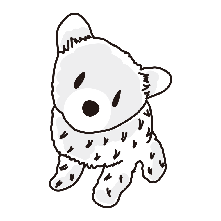 犬（ポメチワ）のイラスト【色あり、背景なし】透過PNG