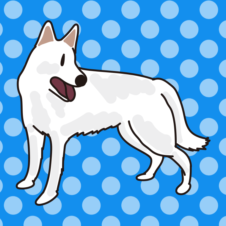 フリー素材 犬 ホワイトシェパード のイラスト 無料イラスト素材なら ポンコツイラストクラブ