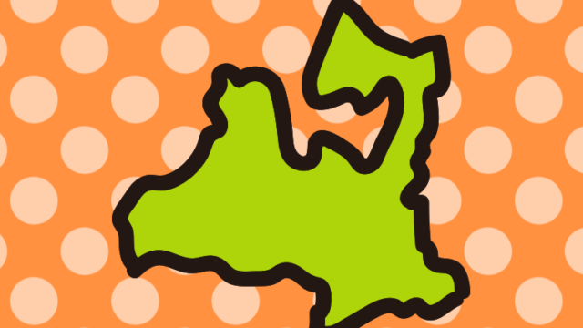 青森県の地図（簡略版）のイラスト【色、背景あり】PNG