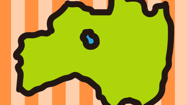 福島県の地図（簡略版）のイラスト【色、背景あり】PNG