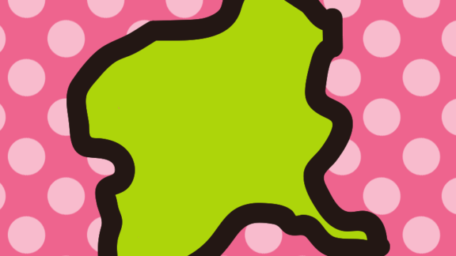 群馬県の地図（簡略版）のイラスト【色、背景あり】PNG