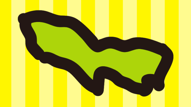 東京都の地図（簡略版）のイラスト【色、背景あり】PNG