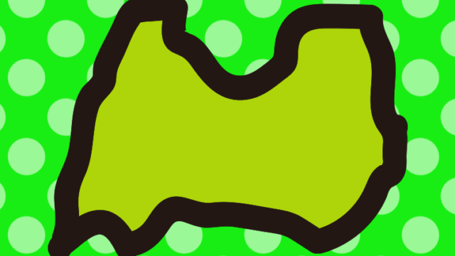 富山県の地図（簡略版）のイラスト【色、背景あり】PNG