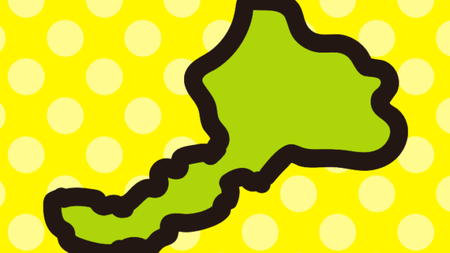 福井県の地図（簡略版）のイラスト【色、背景あり】PNG