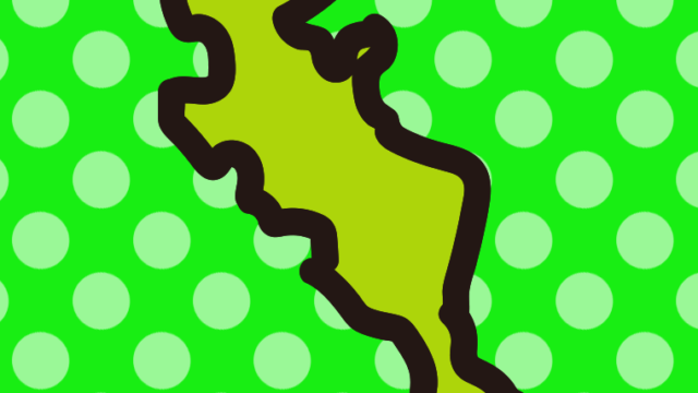 京都府の地図（簡略版）のイラスト【色、背景あり】PNG