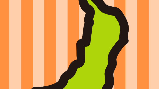 大阪府の地図（簡略版）のイラスト【色、背景あり】PNG