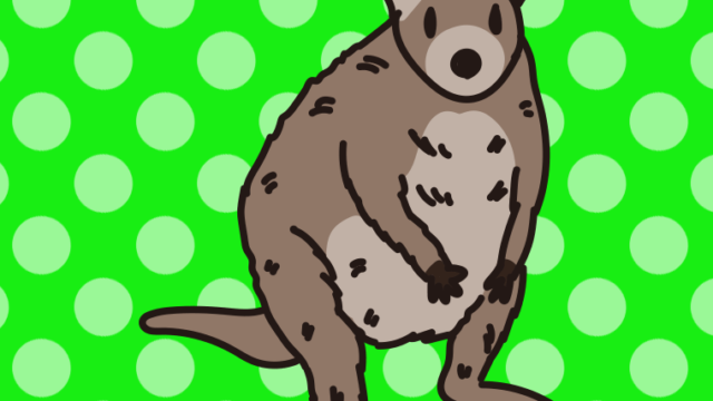 パルマワラビーのイラスト【色、背景あり】PNG