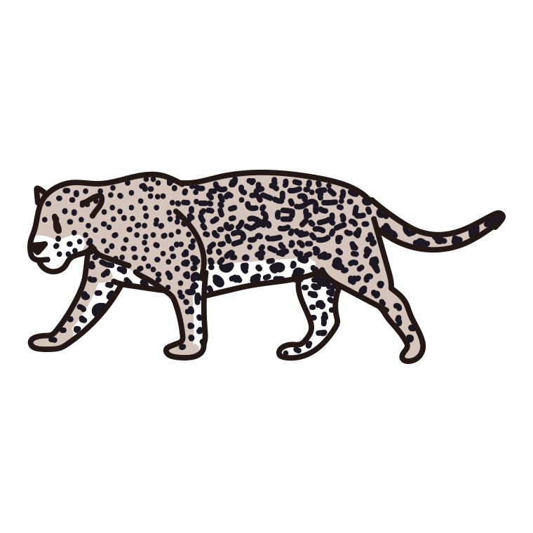 ジャガーのイラスト【色あり、背景なし】透過PNG