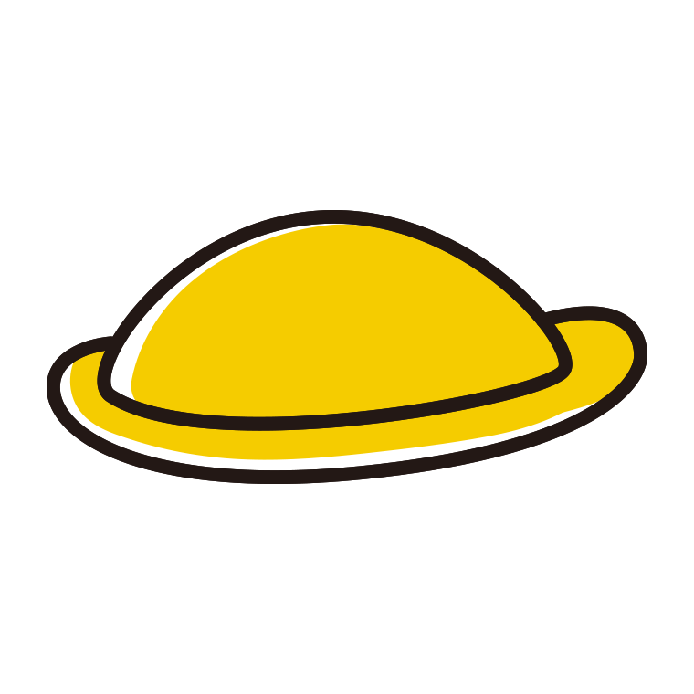幼稚園児の黄色い帽子のイラスト【色あり、背景なし】透過PNG