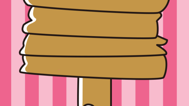 かわいい木の立て札のイラスト【色、背景あり】PNG