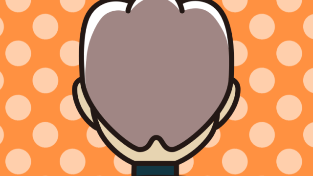 男子中学生の後ろ姿（上半身）のイラスト【色、背景あり】PNG