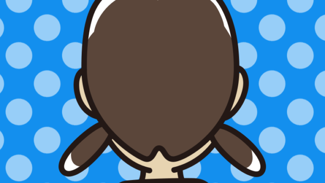 女子中学生の後ろ姿（上半身）のイラスト【色、背景あり】PNG