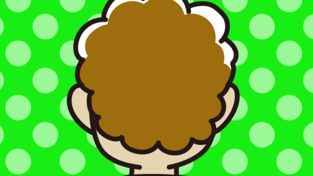 おばさんの後ろ姿（上半身）のイラスト【色、背景あり】PNG