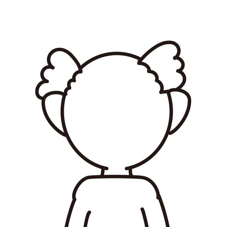 おじいさんの後ろ姿（上半身）のイラスト【線のみ】透過PNG