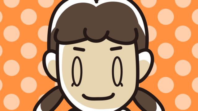 目を閉じている女子中学生のイラスト【色、背景あり】PNG