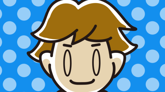 目を閉じている男子高校生のイラスト【色、背景あり】PNG