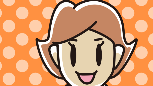 案内をする女性の顔のイラスト【色、背景あり】PNG