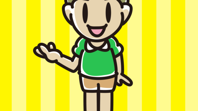 案内をする小学生男子のイラスト【色、背景あり】PNG