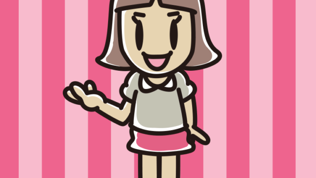 案内をする小学生女子のイラスト【色、背景あり】PNG