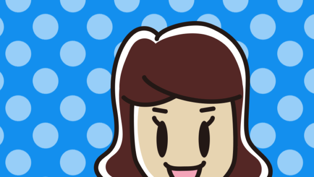 案内をする女子高校生の顔のイラスト【色、背景あり】PNG