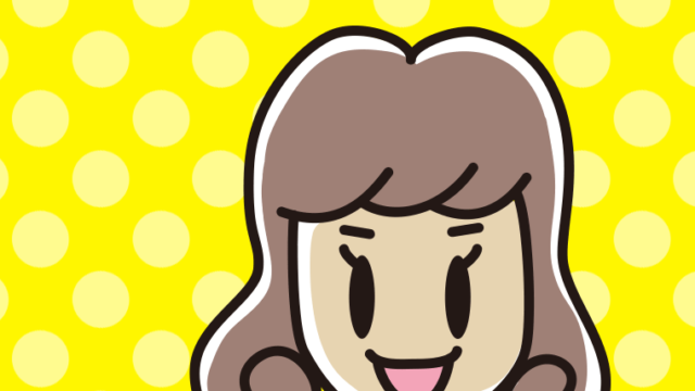 案内をする女子大学生の顔のイラスト【色、背景あり】PNG