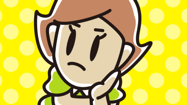 考える女性のイラスト【色、背景あり】PNG