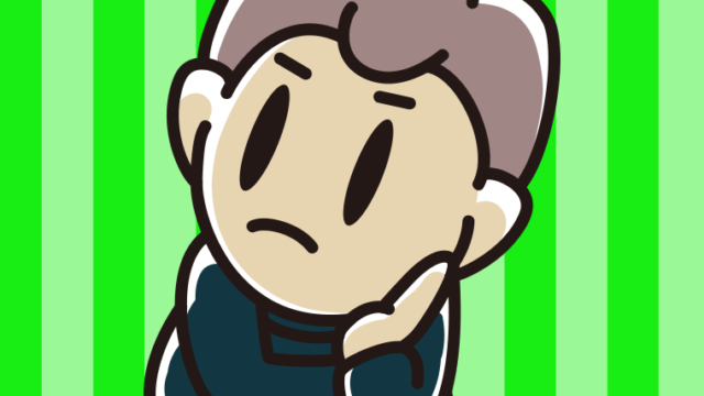 考える男子中学生のイラスト【色、背景あり】PNG