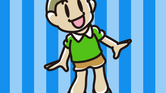 さわやかな小学生男子のイラスト【色、背景あり】PNG