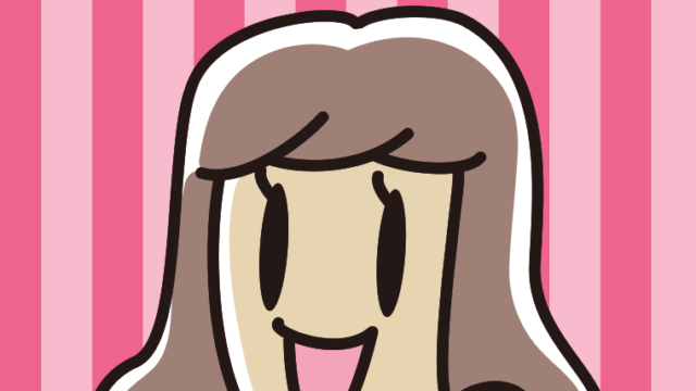 笑っている女子大学生のイラスト【色、背景あり】PNG