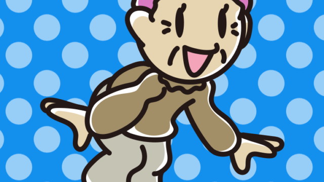 髪を染めたおばあさんのイラスト【色、背景あり】PNG