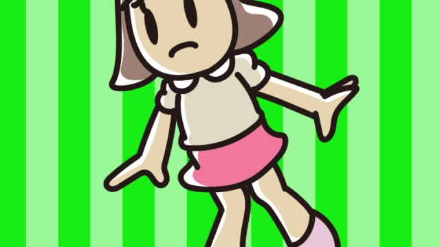 困っている小学生女子のイラスト【色、背景あり】PNG