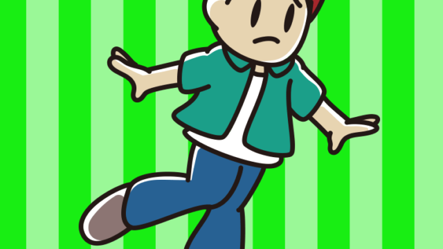 困っている男子大学生のイラスト【色、背景あり】PNG