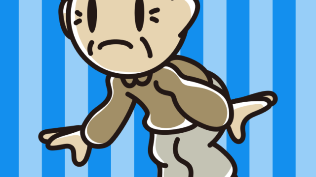 困っているおじいさんのイラスト【色、背景あり】PNG