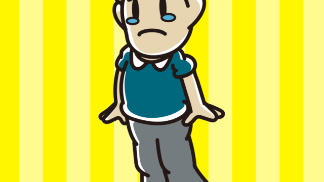 泣いている男性のイラスト【色、背景あり】PNG