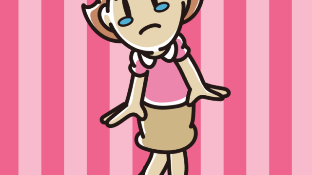 泣いている女性のイラスト【色、背景あり】PNG